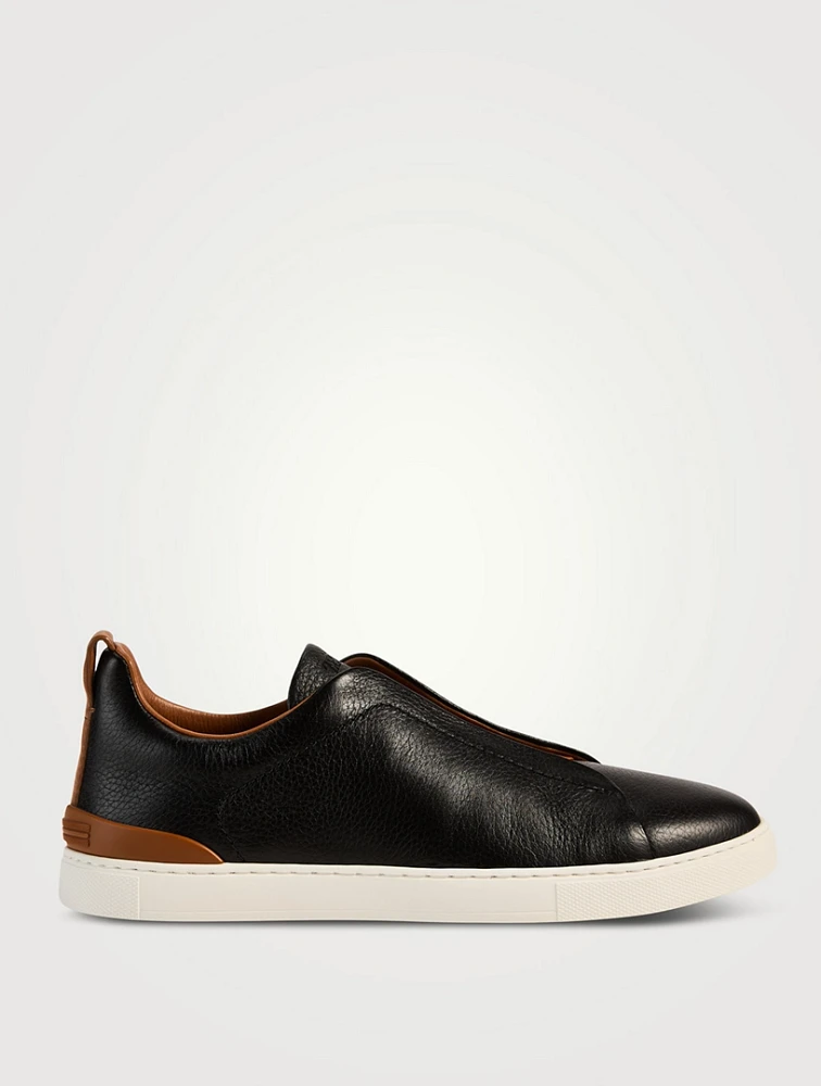 Deerskin Triple Stitch Sneakers