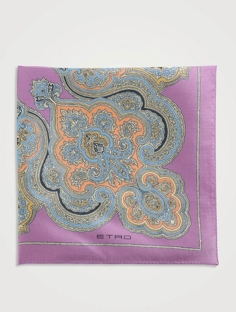 Silk Pocket Square In Floral Print
