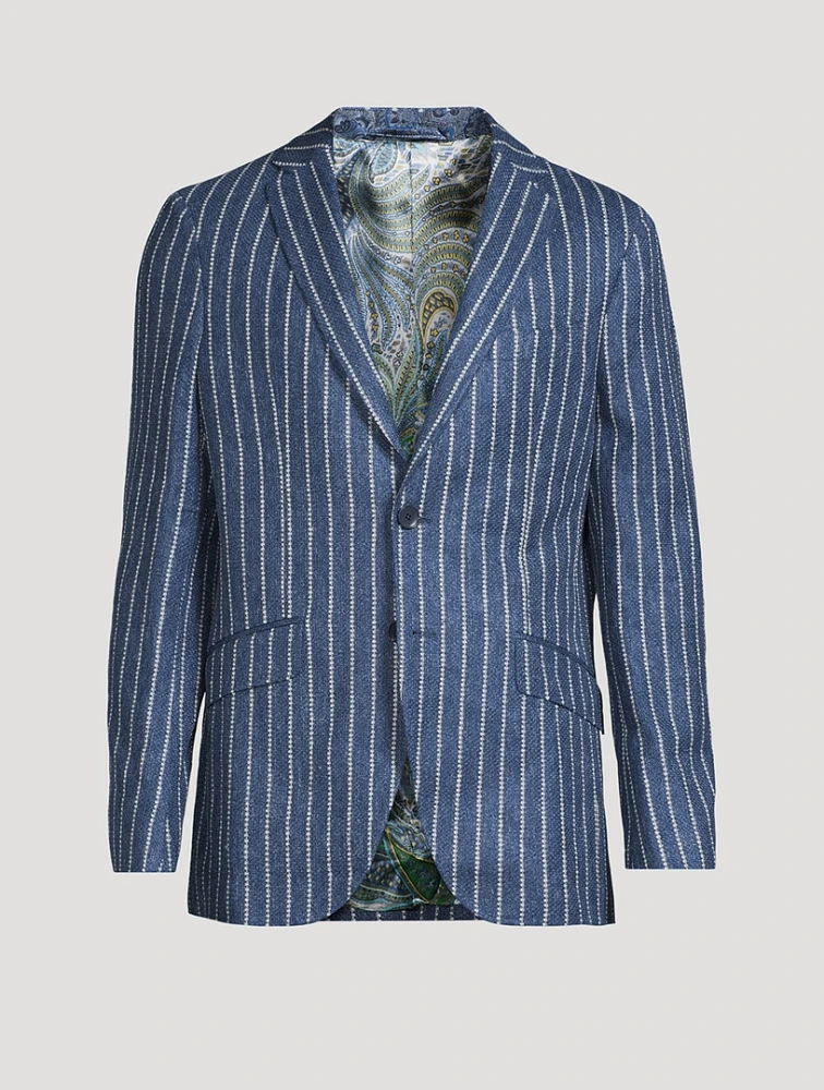 Striped Linen Blazer