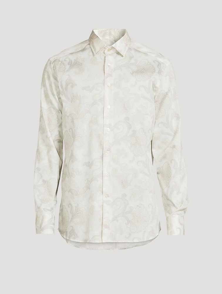 Maxi Flower Paisley Long-Sleeve Shirt