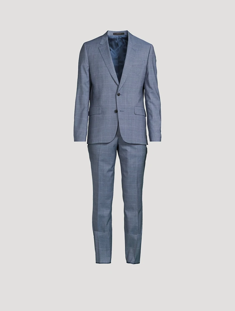 Check Wool Two-Piece Suit