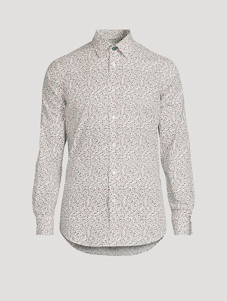 Tailored-Fit Shirt Floral Print