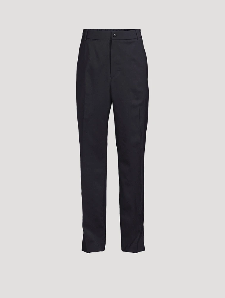 Wool Gabardine Tailored Trousers