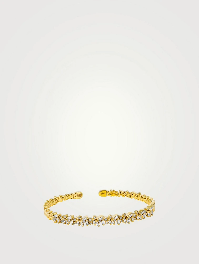 18K Gold Classic Reborn Diamond Bangle Bracelet