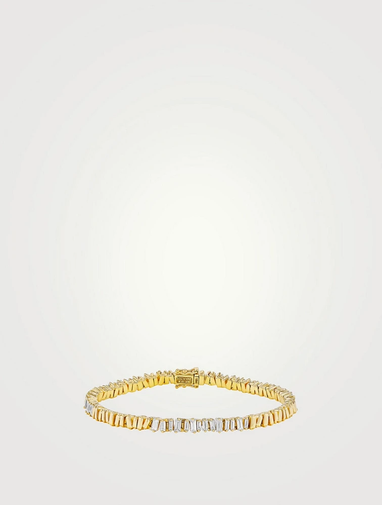 18K Gold Golden Age Mini Diamond ID Tennis Bracelet