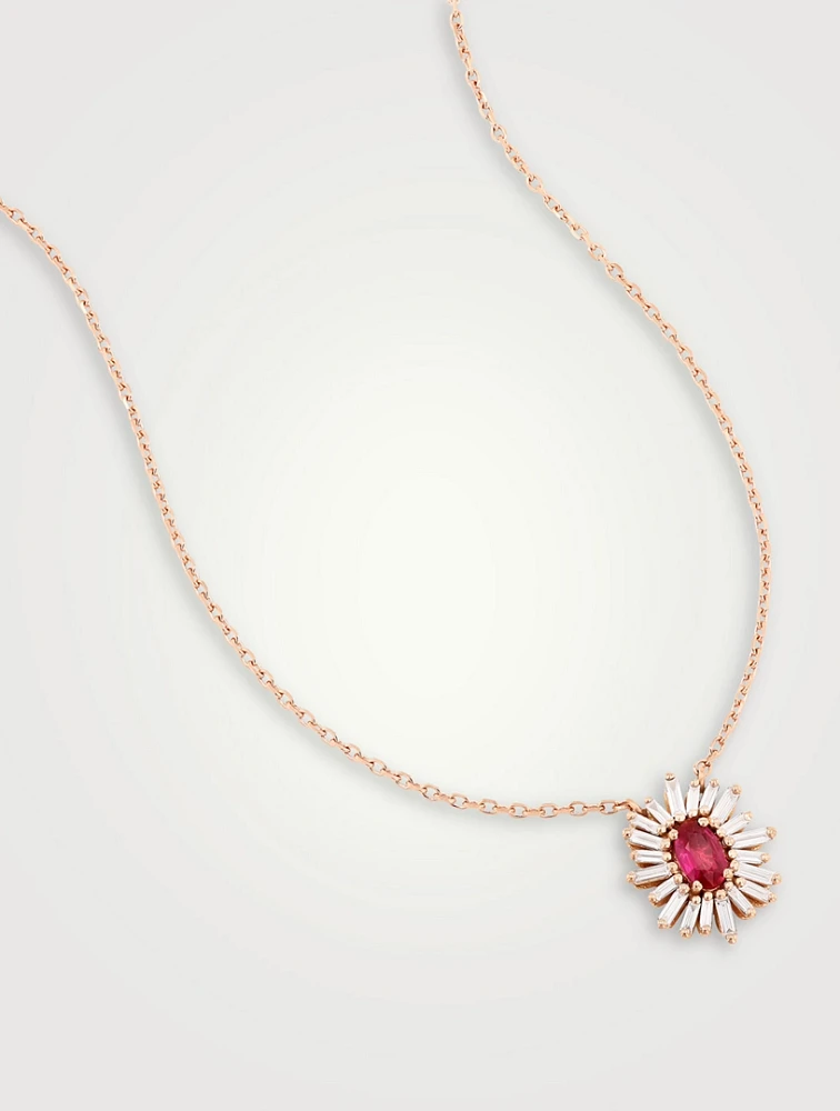 One Of A Kind 18K Rose Gold Ruby Necklace