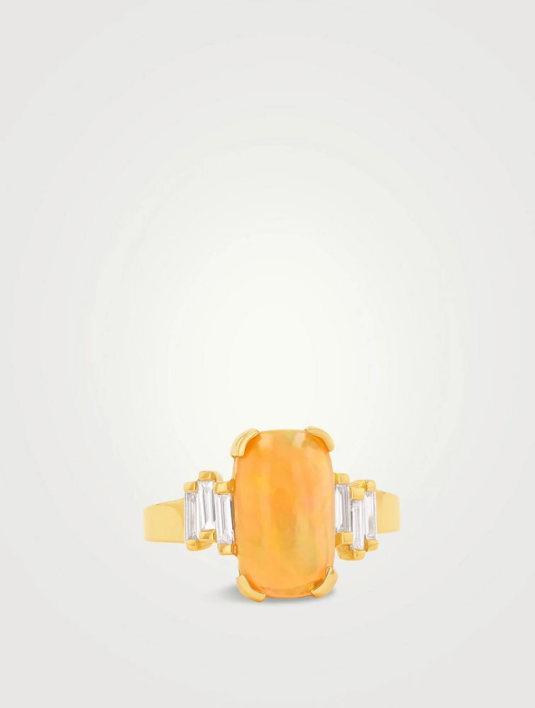 One Of A Kind 18K Gold Opal Ring
