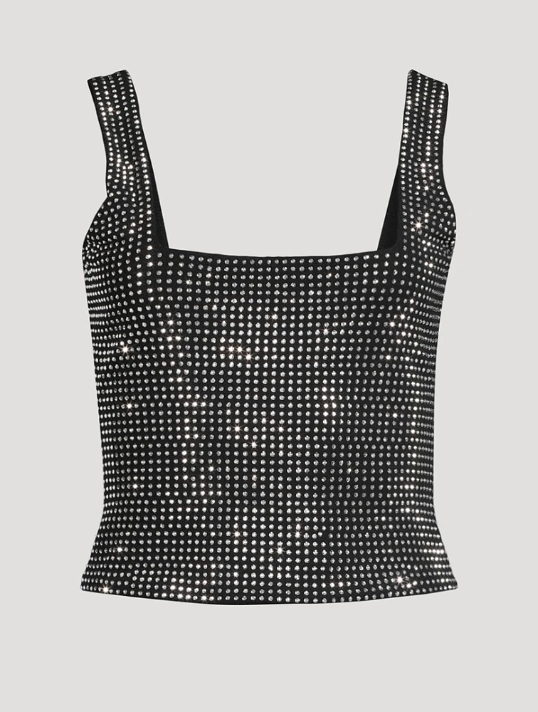 Crystal-Embellished Tank Top