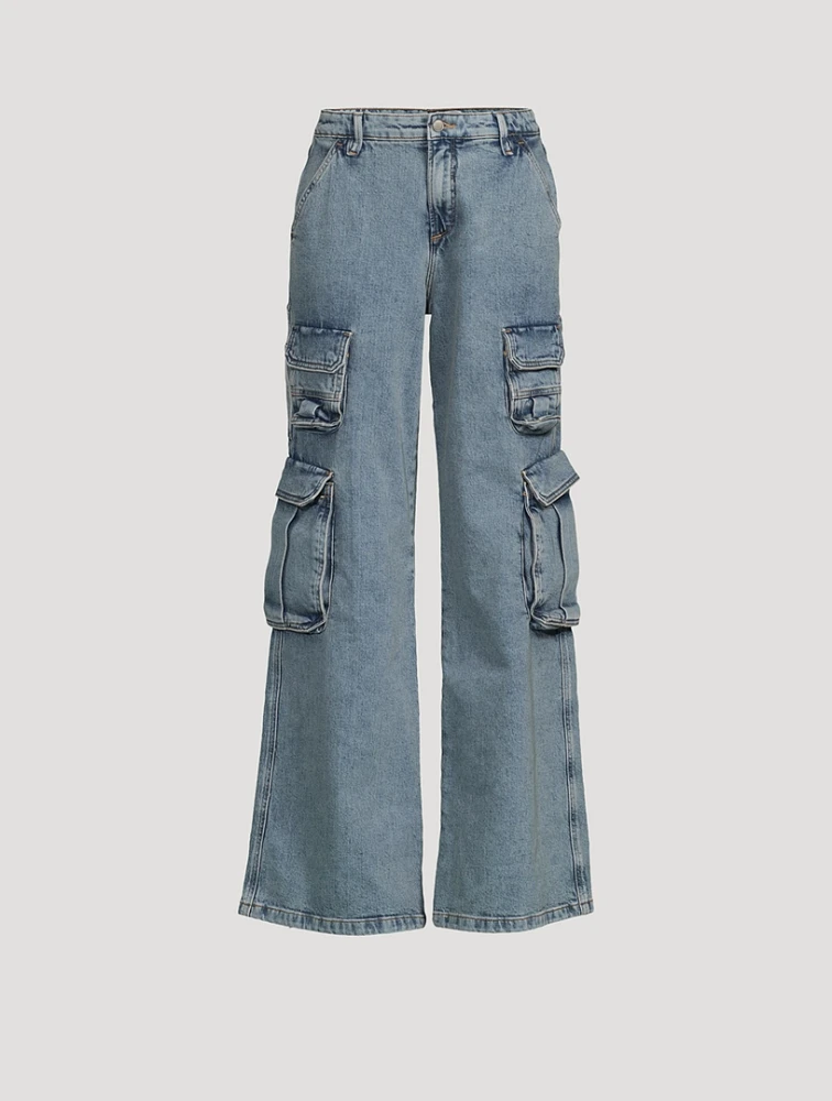 Wide-Leg Cargo Jeans