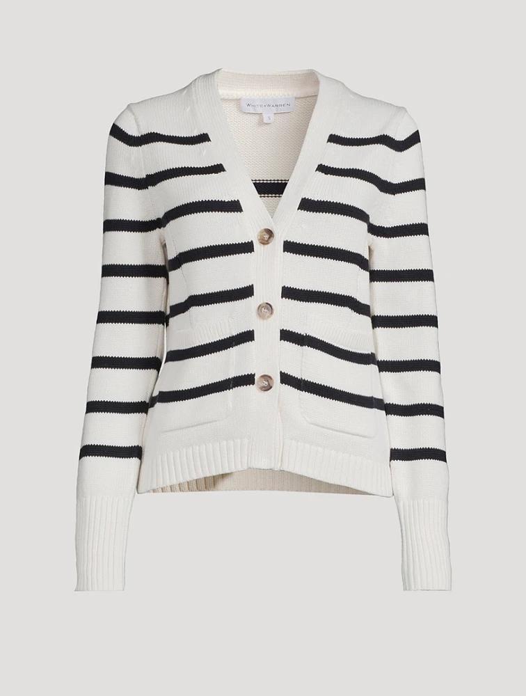 Stripe Jacquard Cardigan