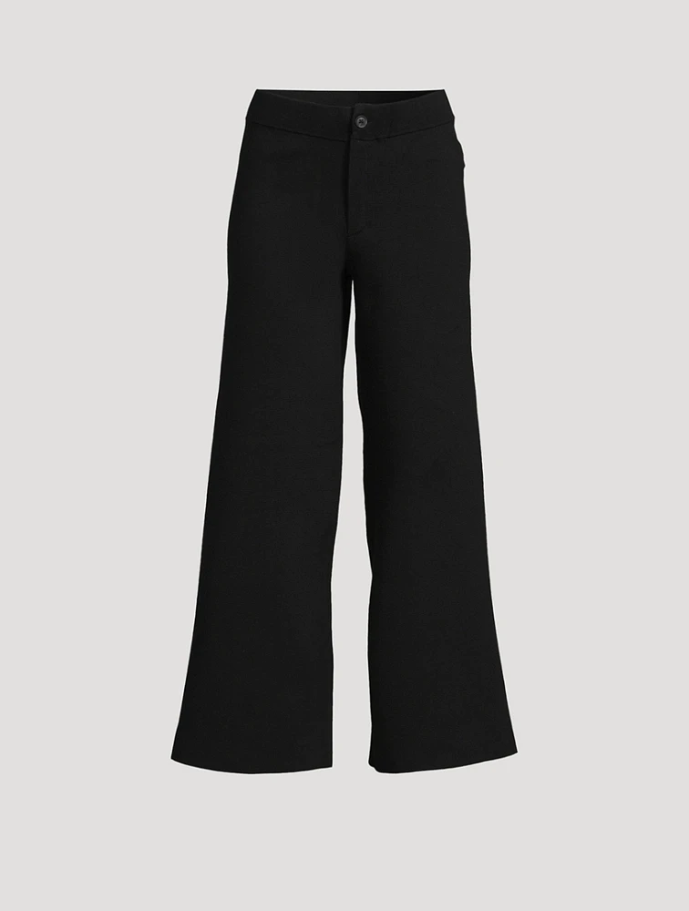 Superfine Jersey Wide-Leg Trousers