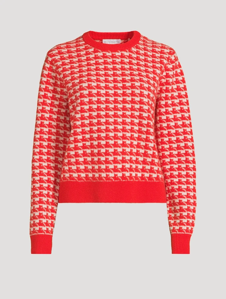 Gingham Jacquard Cashmere Sweater