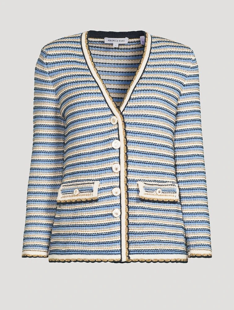 Ceriani Striped Knit Jacket
