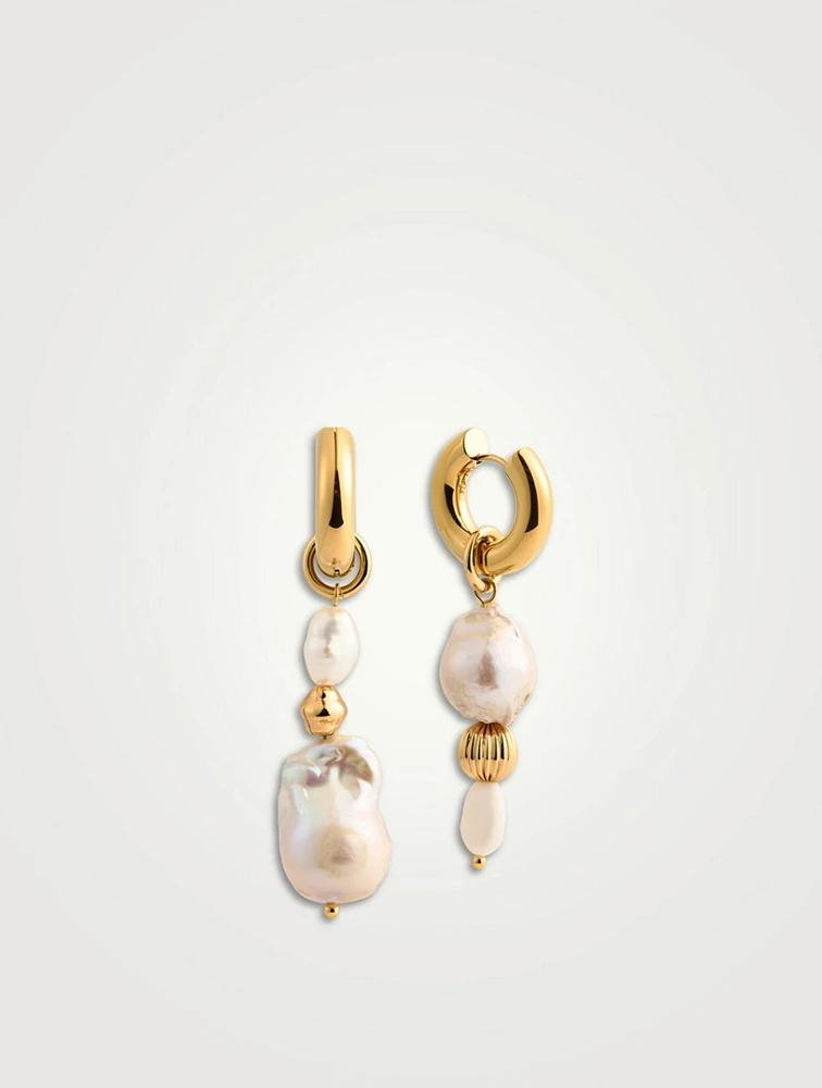 Golden Pearl Earrings