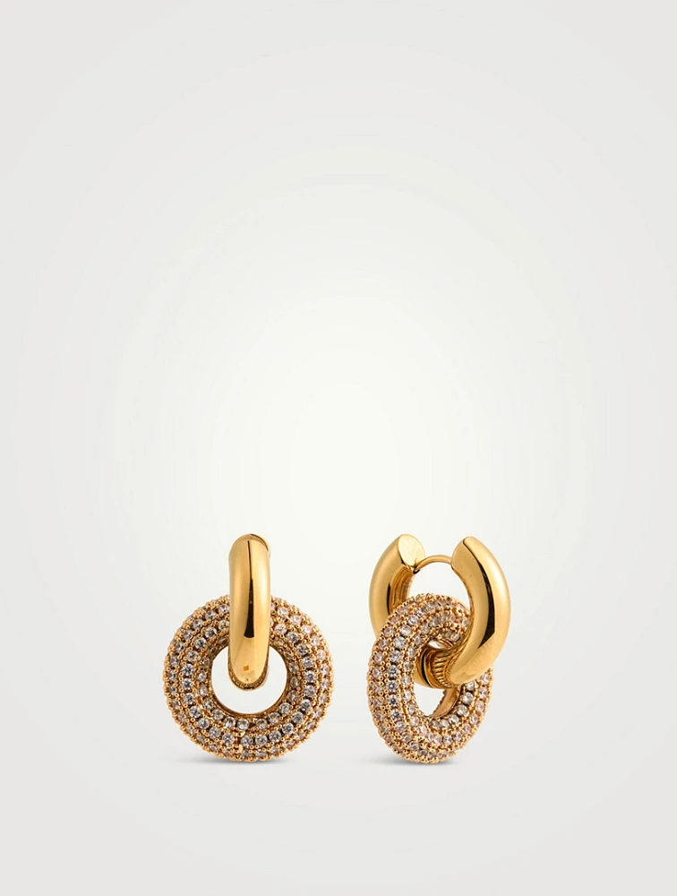 Large Pavé Doughnut Earrings