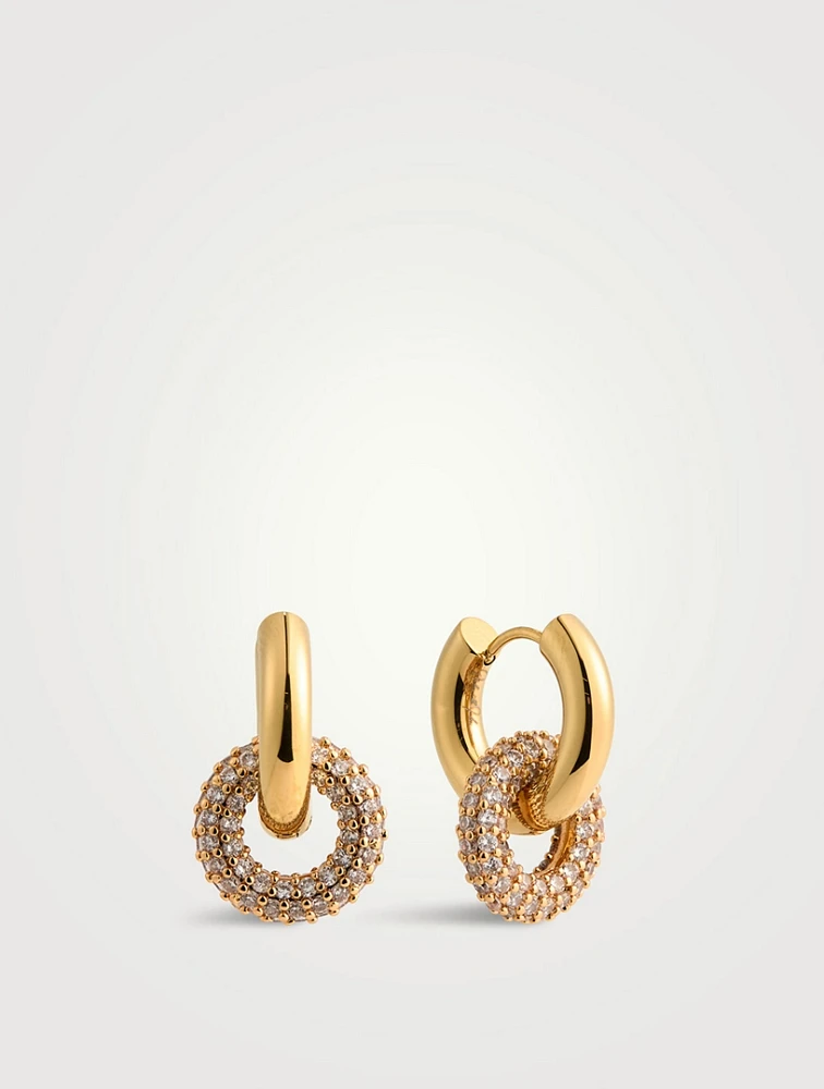 Mini Pavé Doughnut Earrings