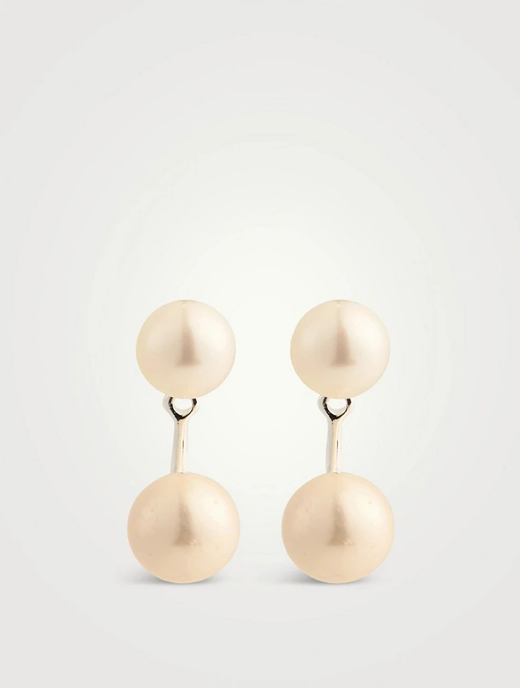 Mini Pearl Studs And Ear Jacket Set