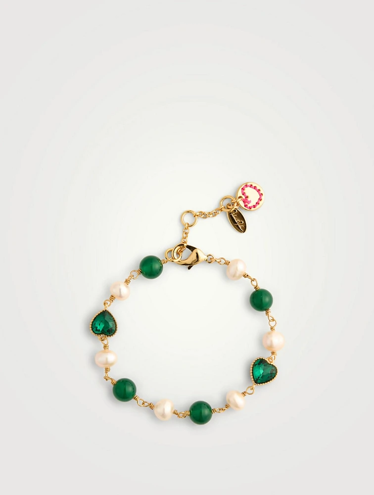 Pearly Heart Bracelet