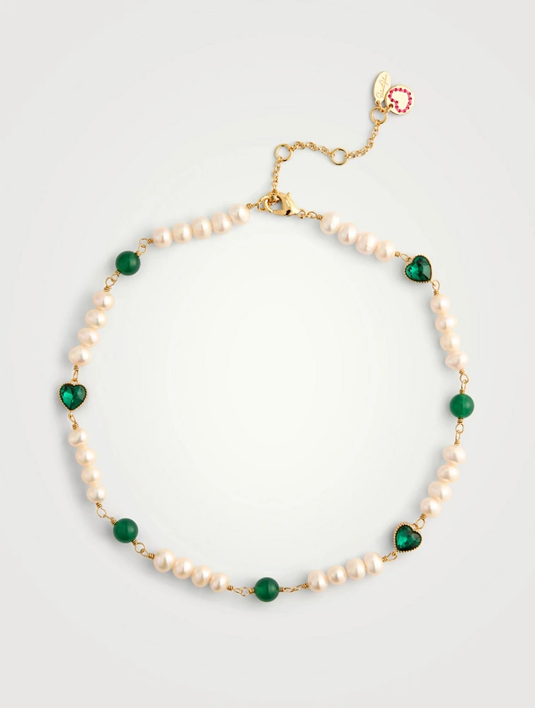 Pearly Heart Necklace