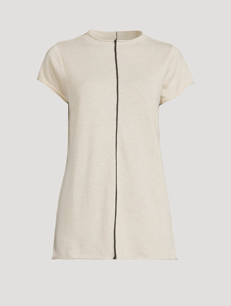 Cap-Sleeve Knit Top
