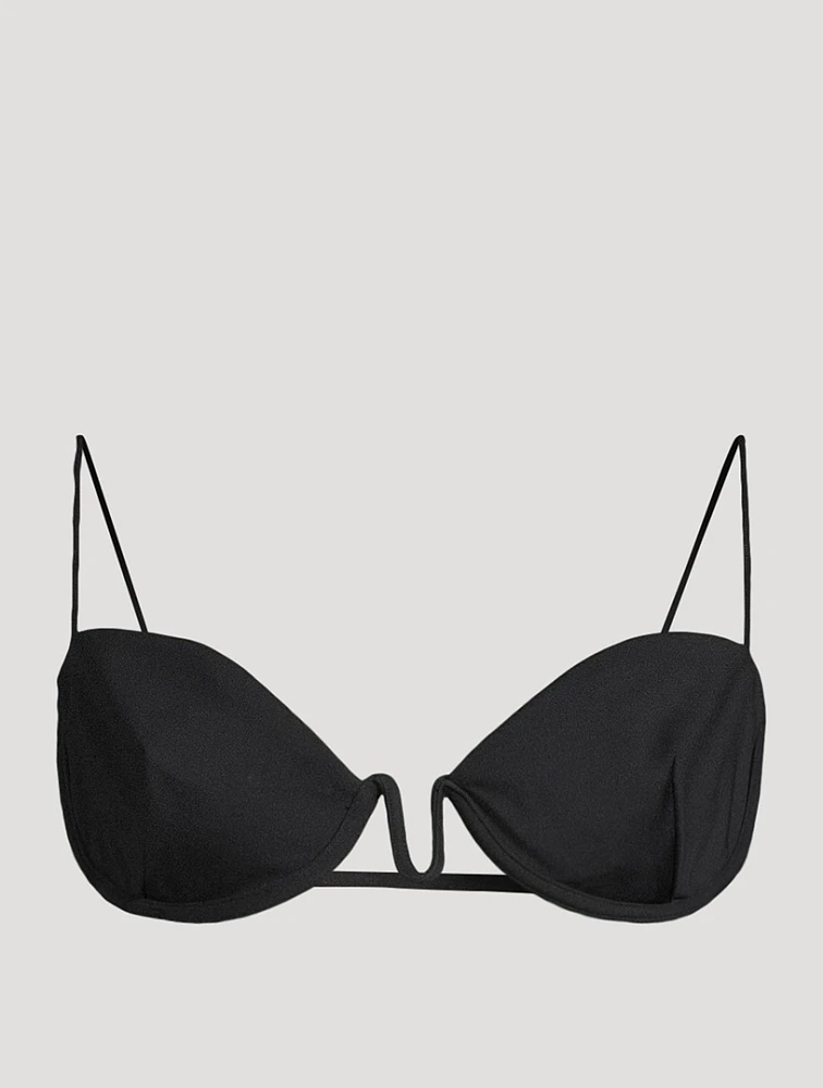 Fine Strap Wire Balconette Swim Top