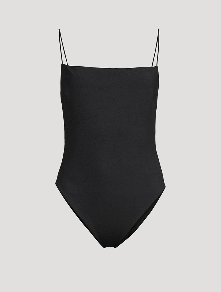 Fine Strap One-Piece Swimsuit