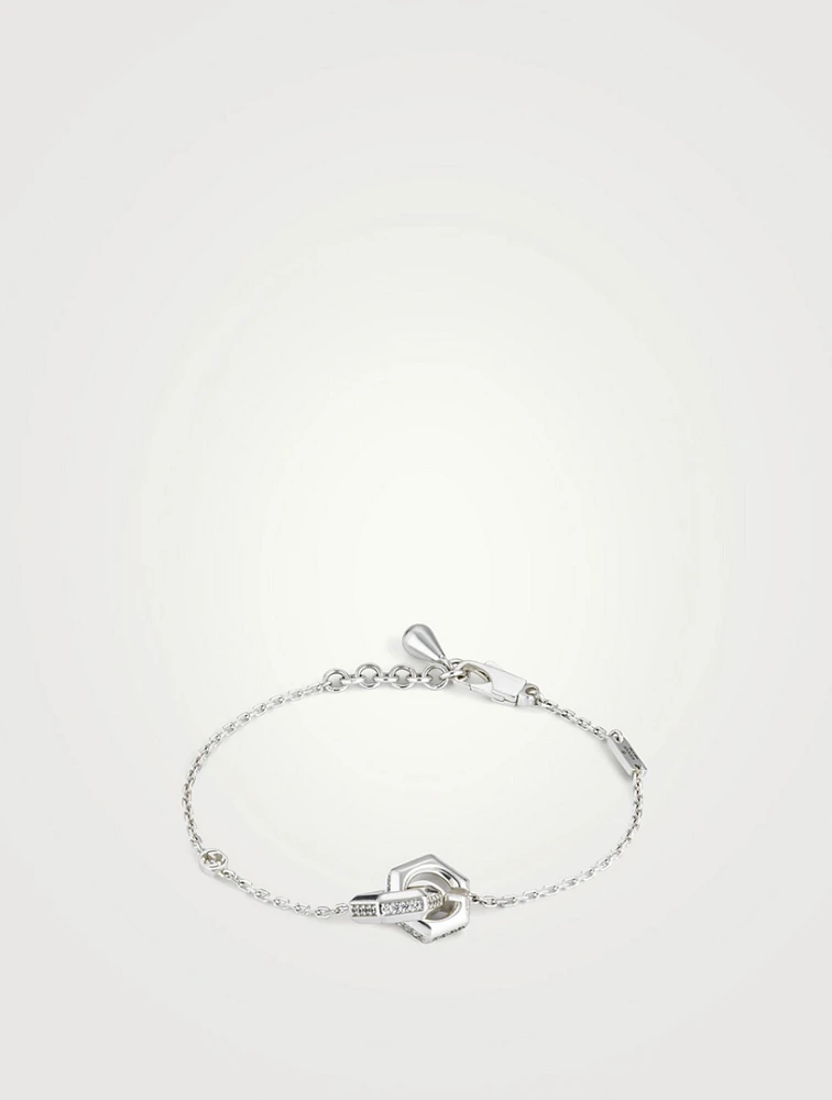 G Cube Silver Bracelet