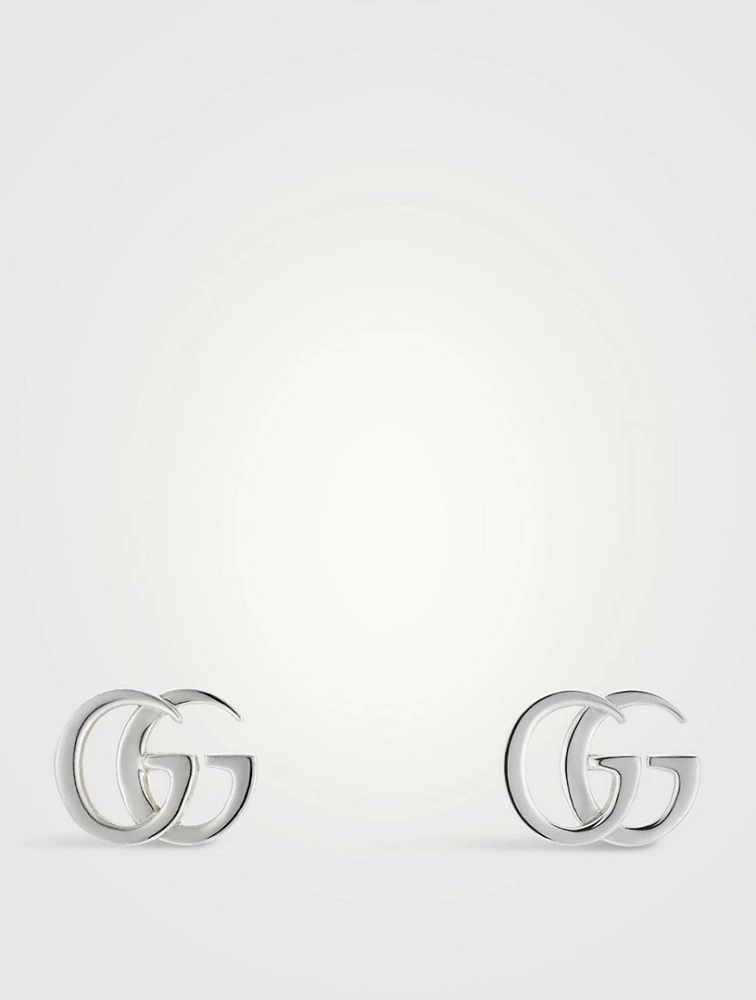 GG Marmont Silver Stud Earrings