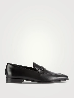 Gancini Leather Loafers