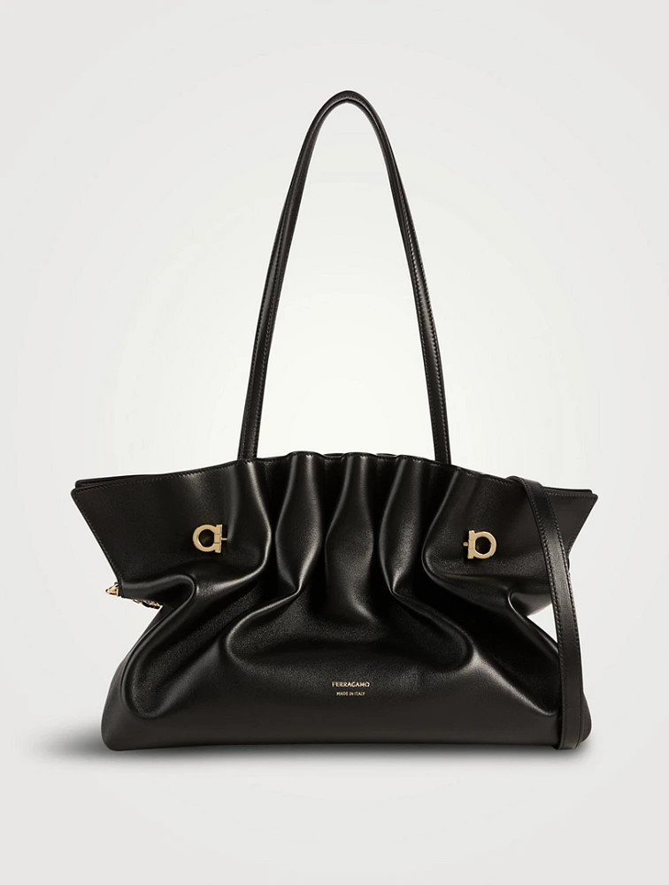 Medium Ferragamo Soft Leather Shoulder Bag