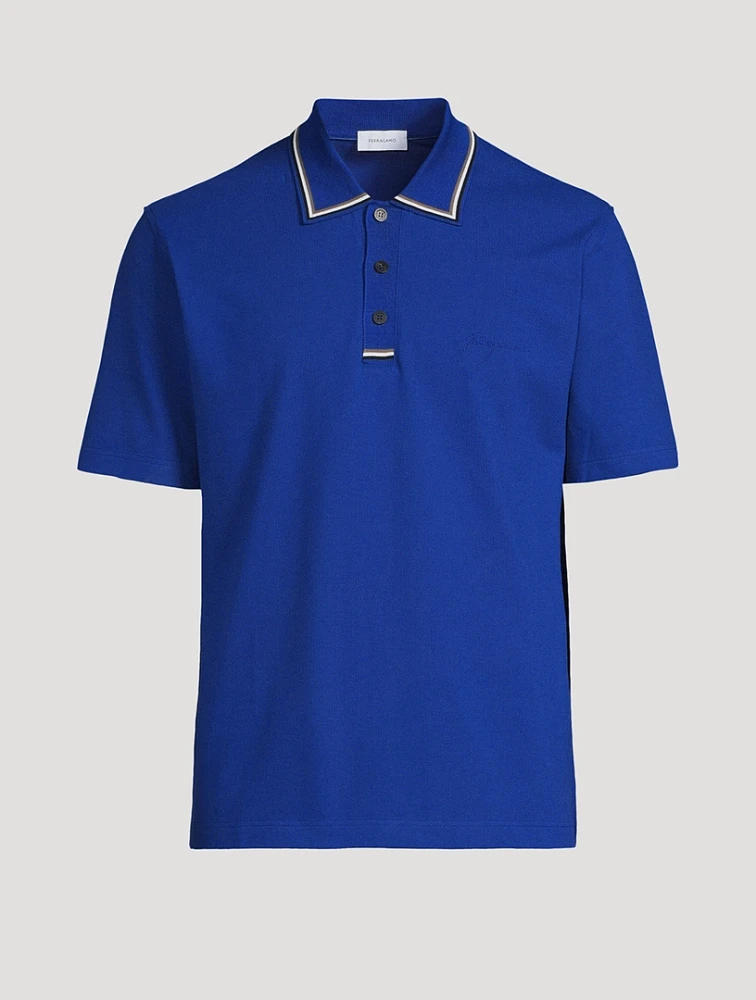 Signature Logo Pique Polo Shirt