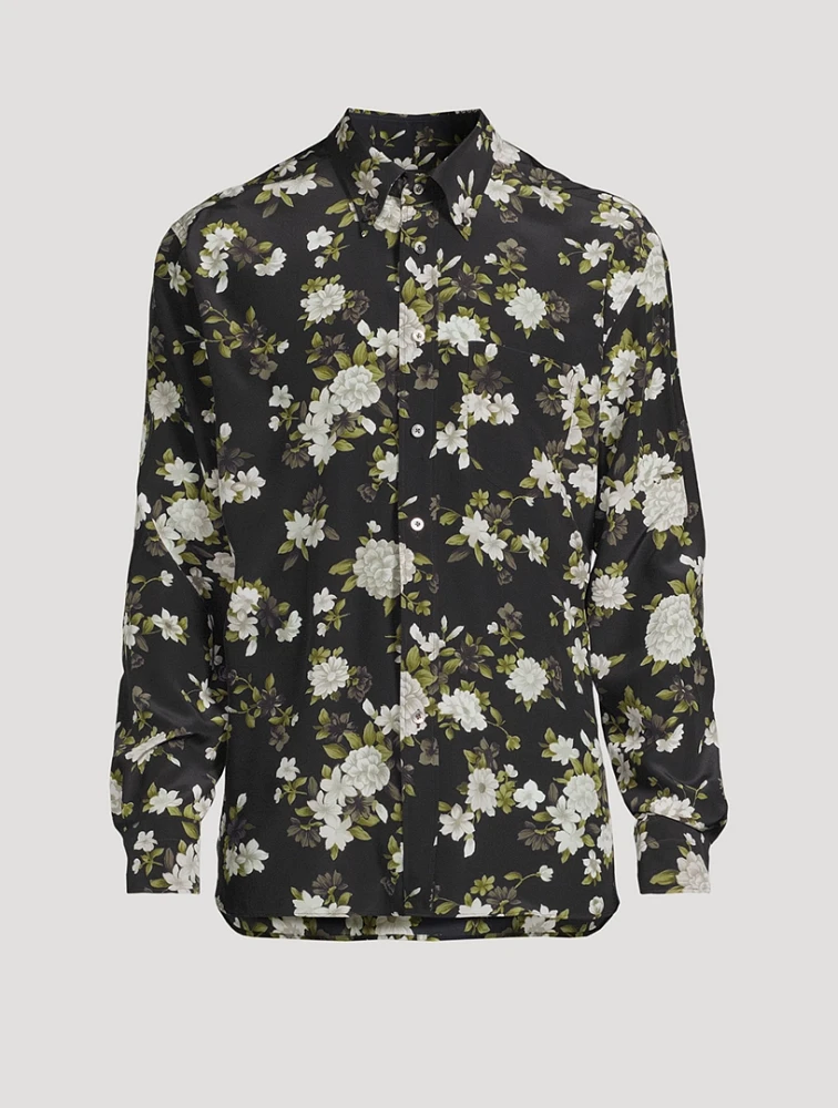 Silk Shirt Floral Print