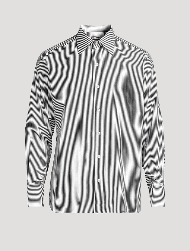 Long-Sleeve Shirt Stripe Print