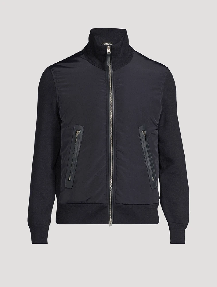 Mixed-Media Zip Jacket