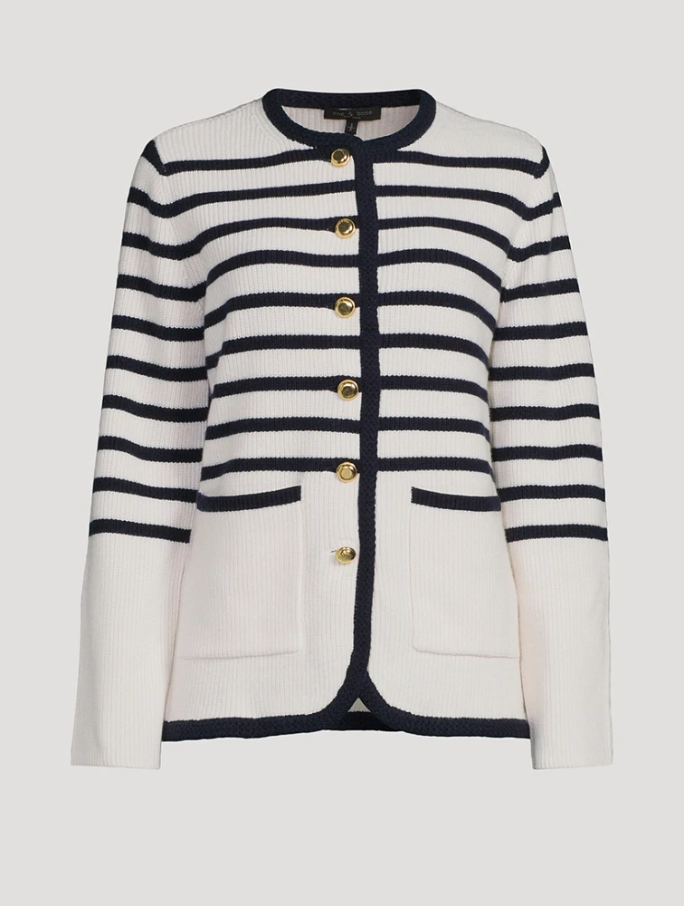 Nancy Stripe Jacquard Cardigan