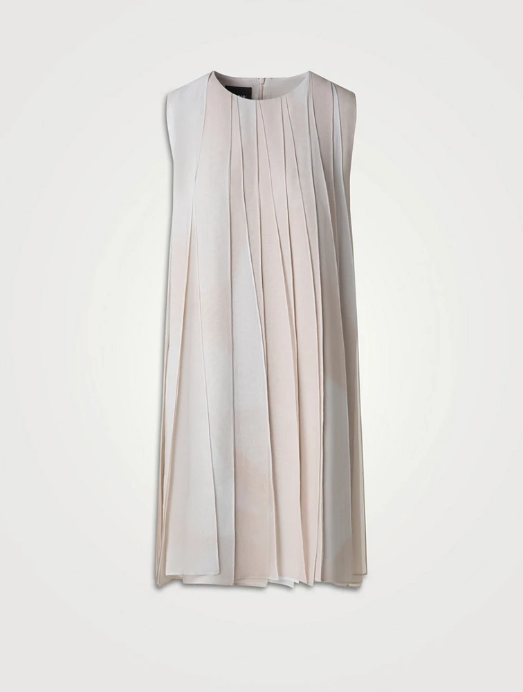 Silk Georgette Shift Dress Chiaroscuro Print