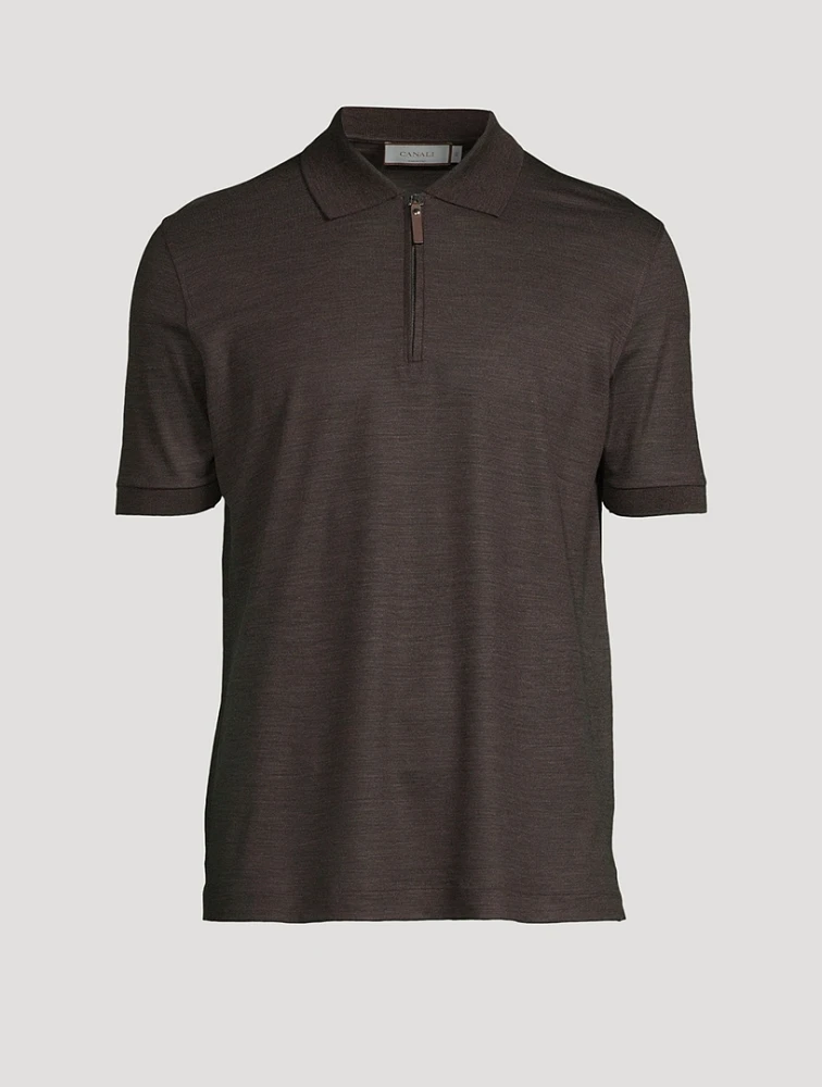Wool Fleece Polo Shirt