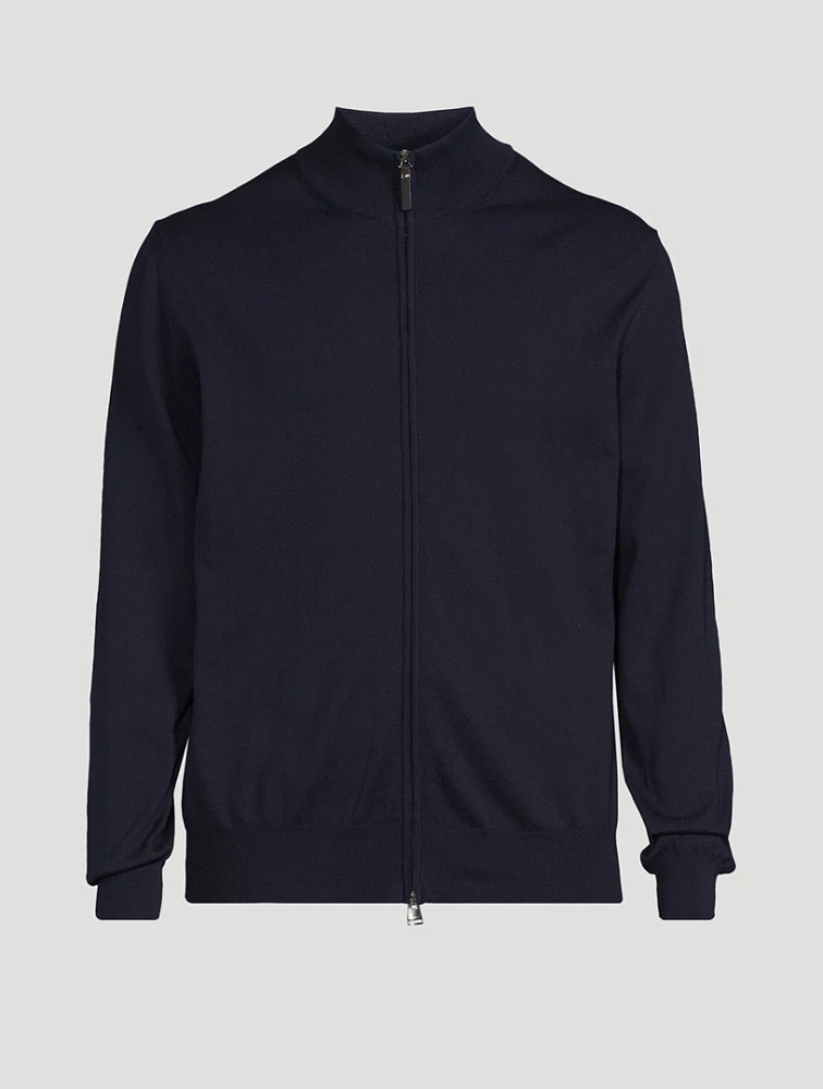 High-Neck Zip Sweater