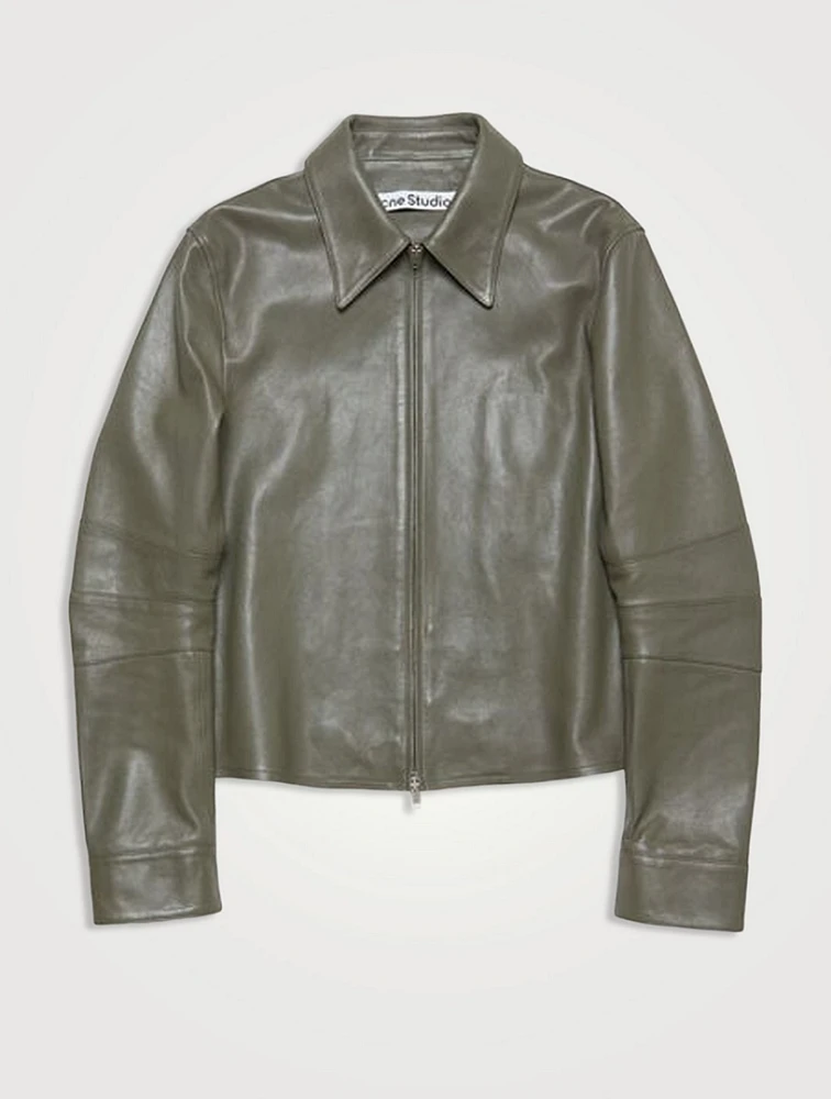 Leather Zip Jacket