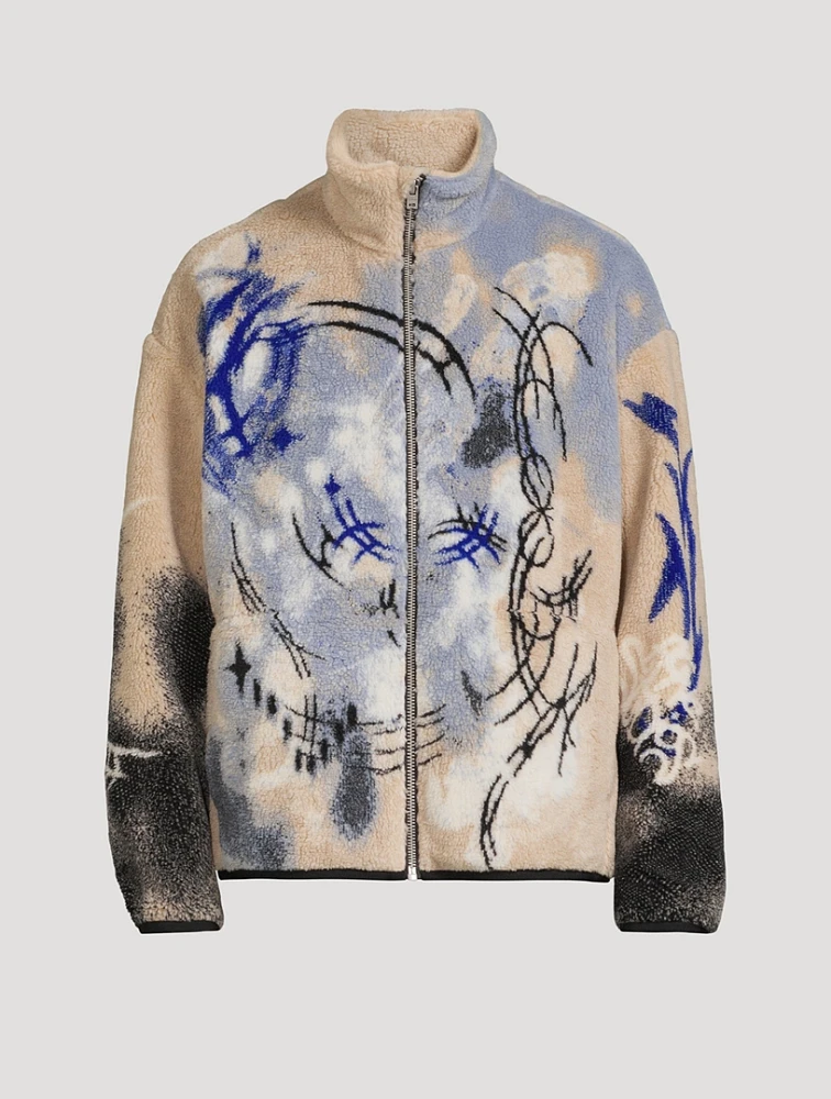 Teddy Jacquard Zip Jacket
