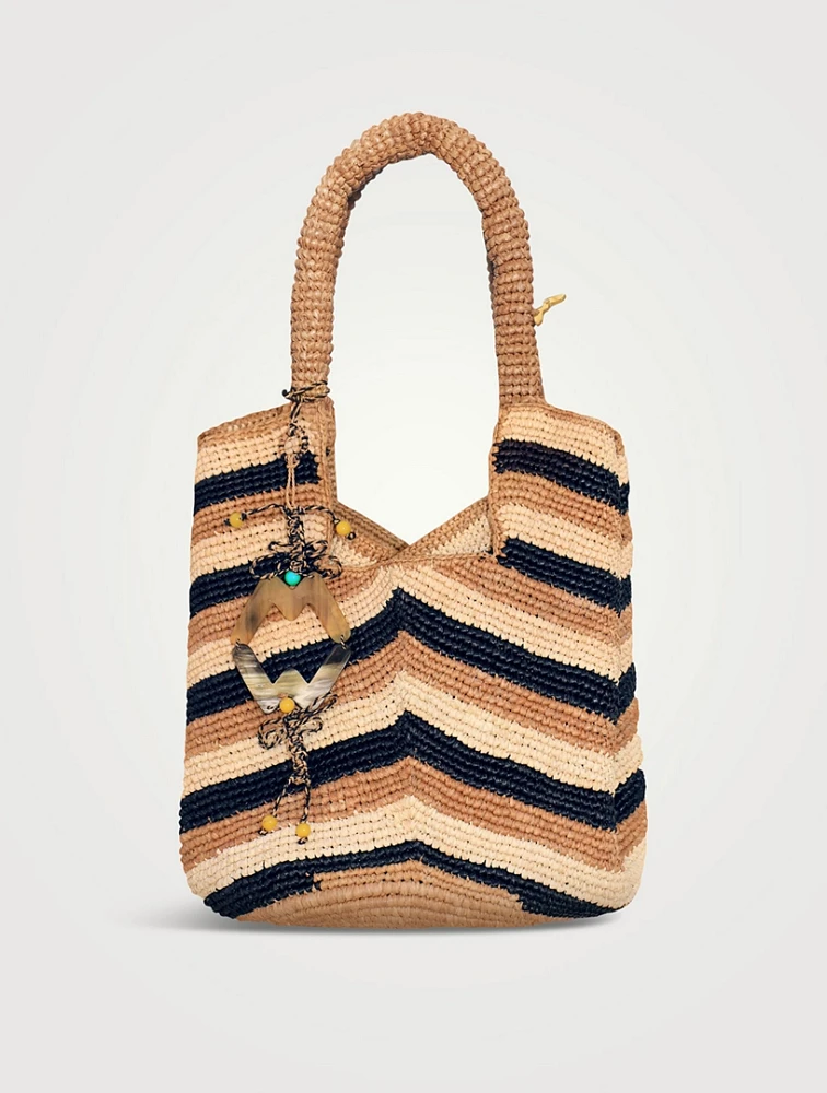 José Raffia Tote Bag