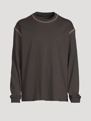 Contrast-Trim Long-Sleeve T-Shirt