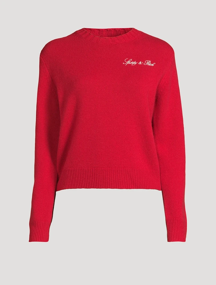 Vendome Script Cashmere Wool Sweater
