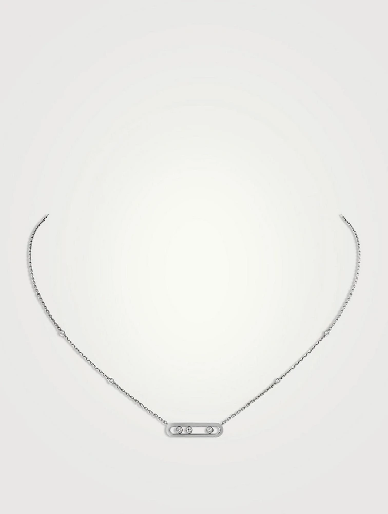 Baby Move Classique 18K White Gold Necklace With Diamonds