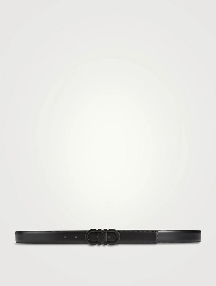 Gancini Leather Reversible Belt