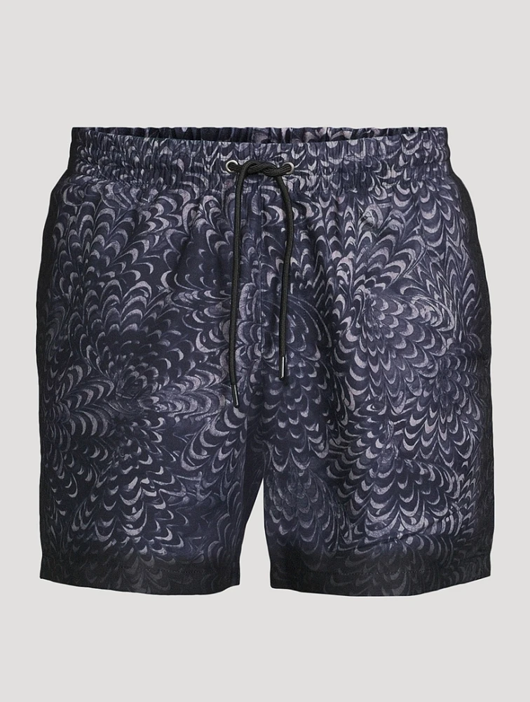 Swim Shorts Paste Paper Print