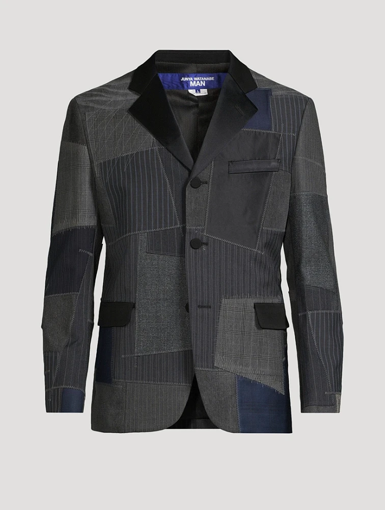 Mixed-Media Patchwork Jacket