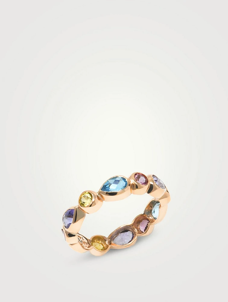 Classique Linéa Eternity Ring With Multicolour Topaz