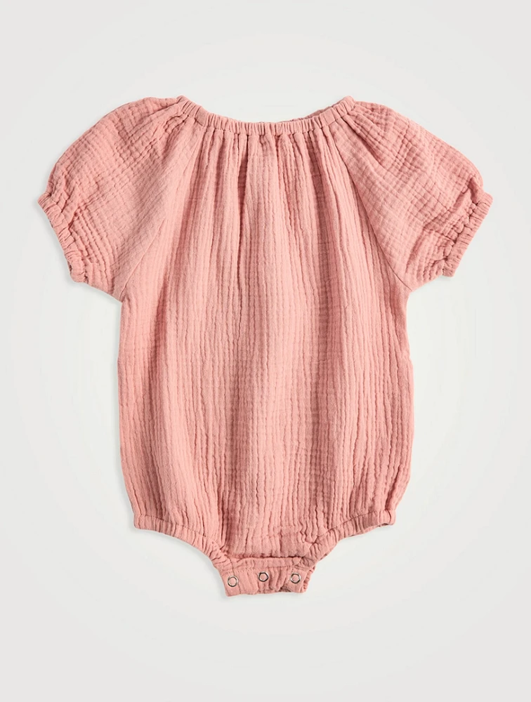 Muslin Short-Sleeve Romper