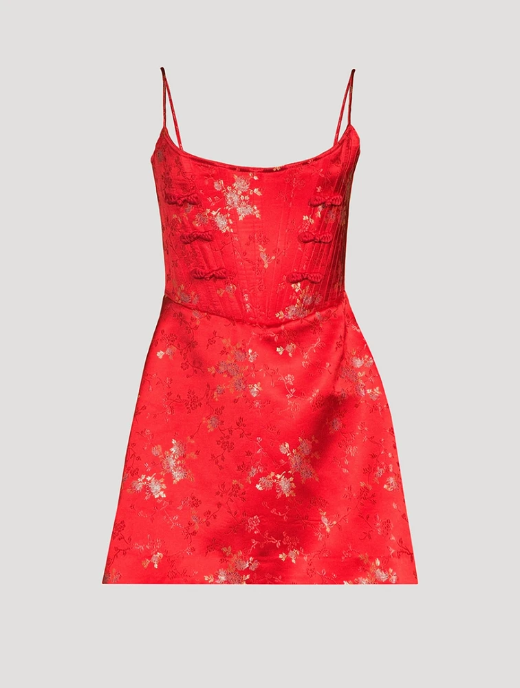 Joey Floral Jacquard Mini Dress